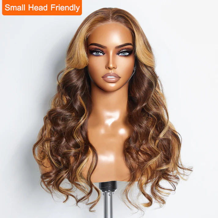Virgin Body Wave Wig-Brown Blonde Mix